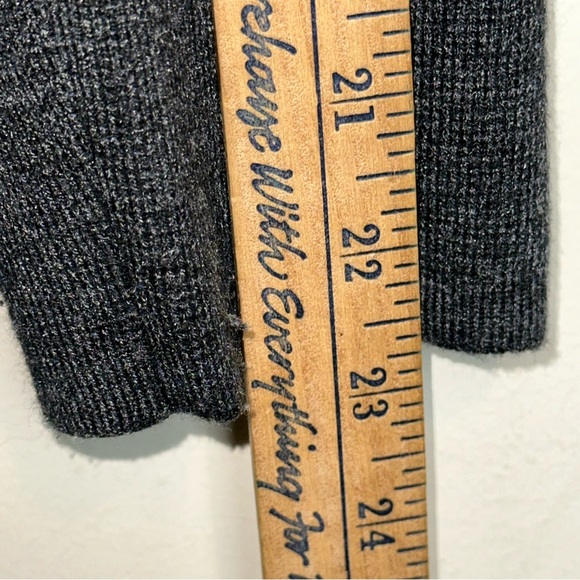 J.Crew Womens XS Juliette Merino Wool Collarless Sweater Blazer Gray Open Front - Picture 9 of 10